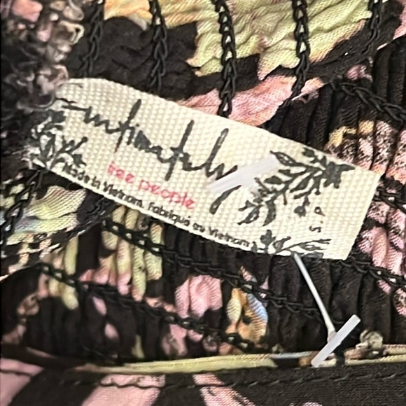 Free People Heat Wave boho floral Print Maxi Dress, spaghetti strap racer back,S - Picture 4 of 14